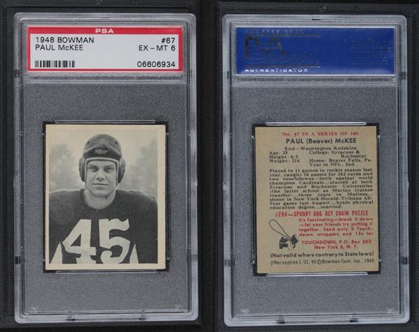 Paul McKee 1948 Player Card